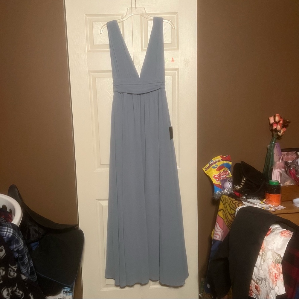 Lulu’s Heavenly Hues Light Blue Maxi Dress XS NEW - Picture 4 of 11